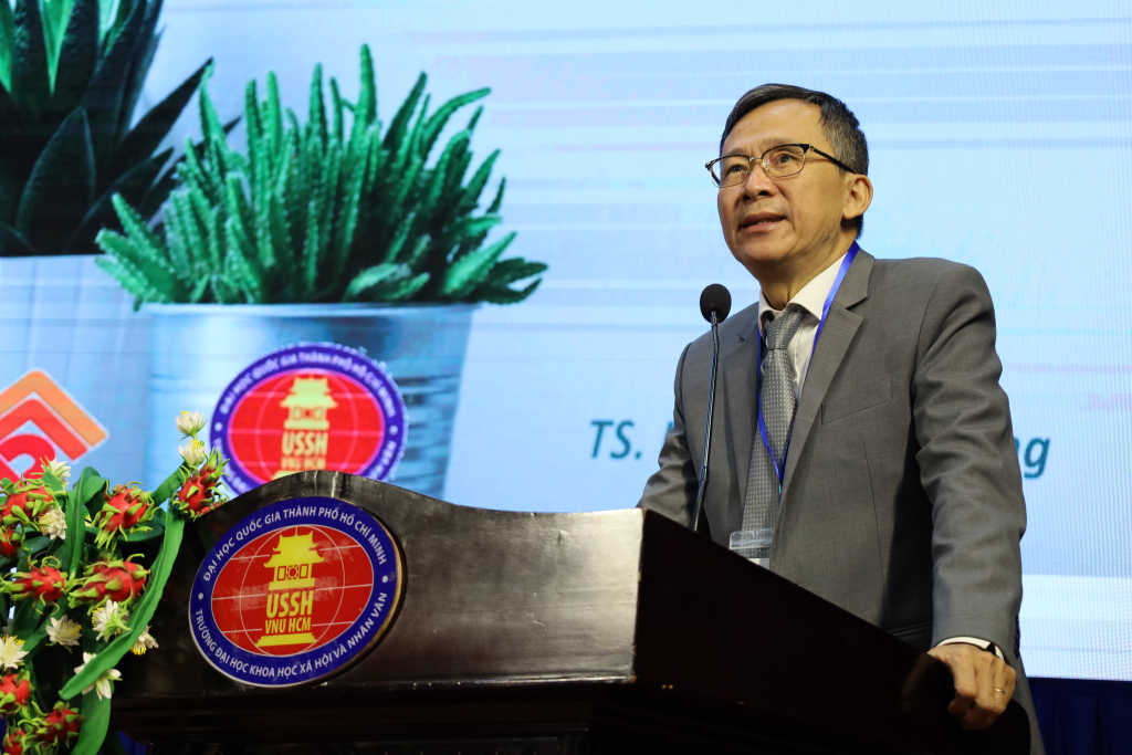 TS. Huỳnh Văn Thông nhấn mạnh vai trò của truyền thông thương hiệu xanh trong thực hiện CSR của doanh nghiệp FDI - ẢNH: ĐÌNH VINH